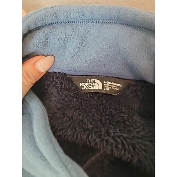 The North Face Men’s Blue Fleece Jacket – Size L – Full Zip Mock Neck – Outdoor - Picture 4 of 6